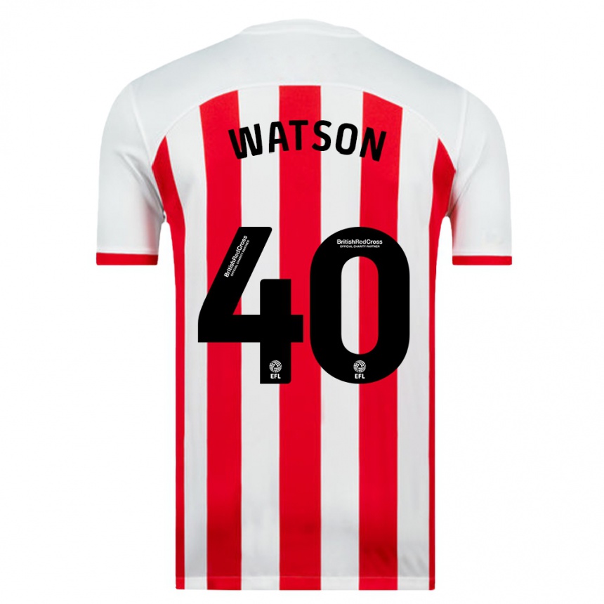 メンズフットボールトム・ワトソン#40白ホームシャツ2023/24ジャージーユニフォーム