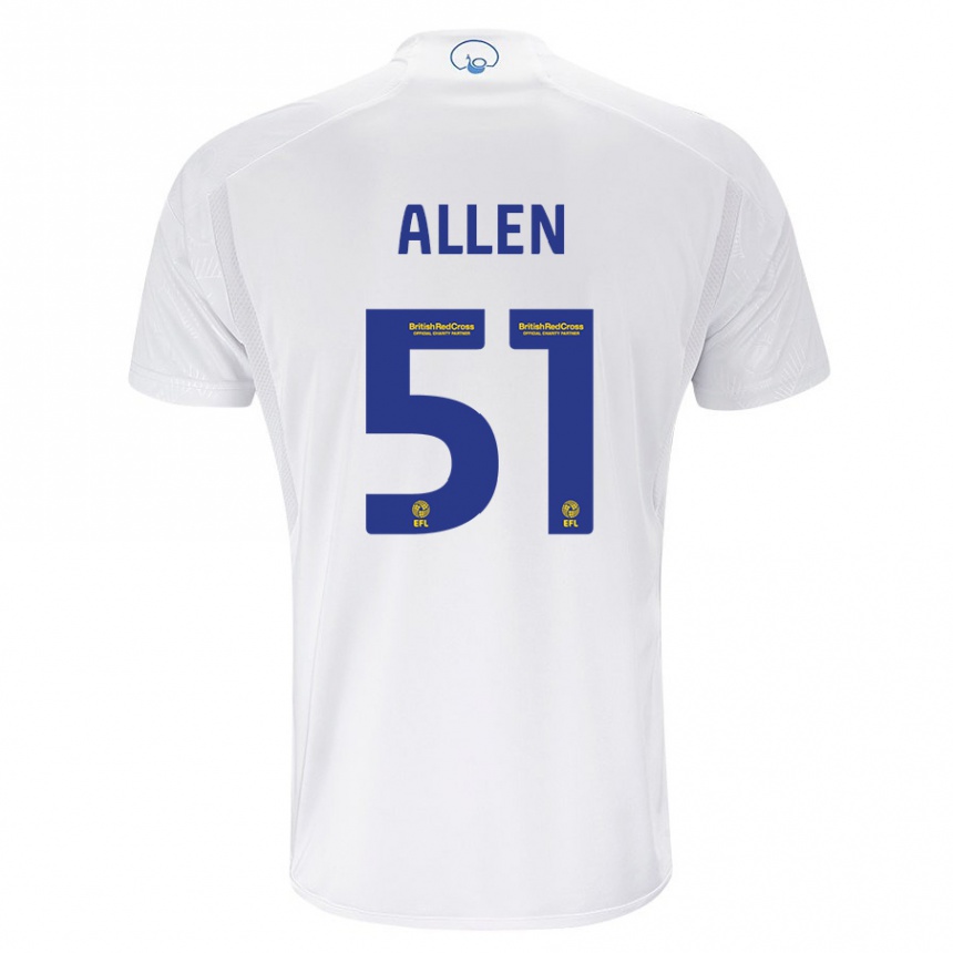 メンズフットボールチャーリー・アレン#51白ホームシャツ2023/24ジャージーユニフォーム