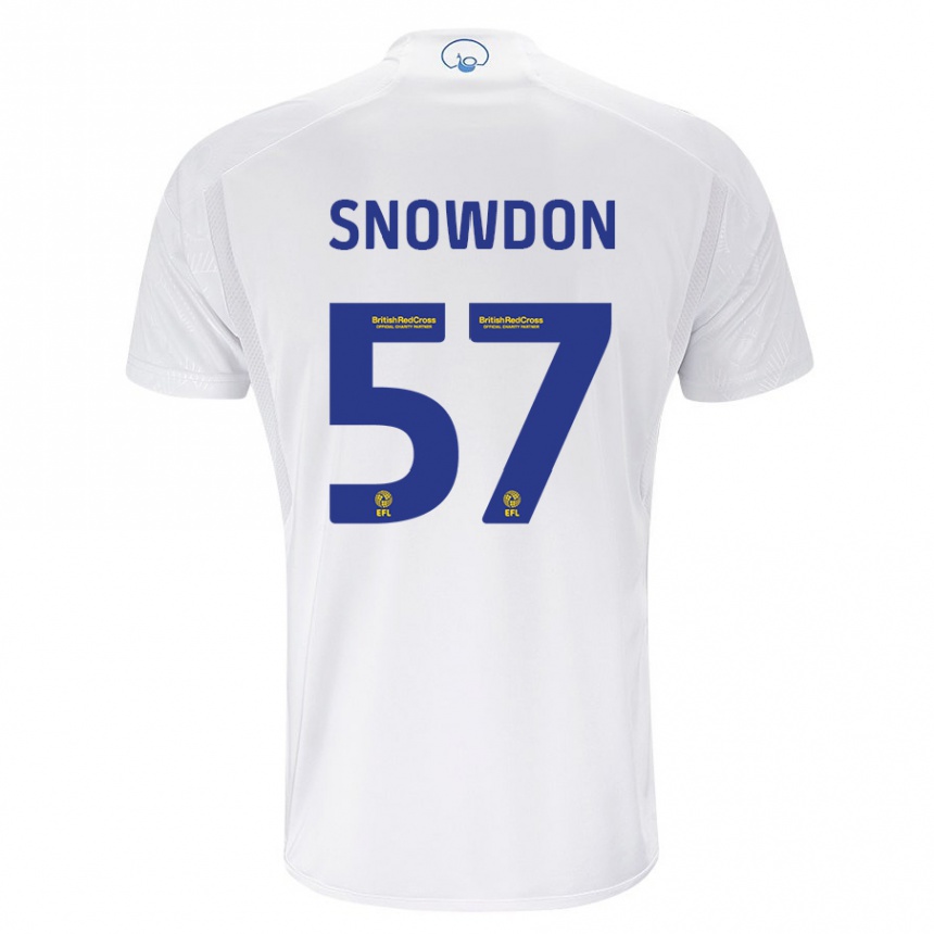 メンズフットボールジョゼフ・レオナルド・スノードン#57白ホームシャツ2023/24ジャージーユニフォーム