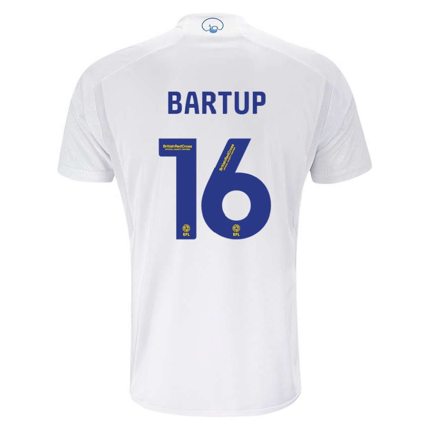 メンズフットボールローラ・バータップ#16白ホームシャツ2023/24ジャージーユニフォーム