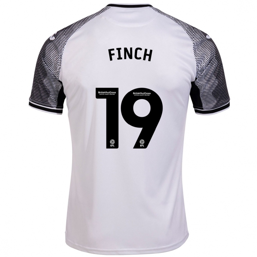 メンズフットボールルーシー・フィンチ#19白ホームシャツ2023/24ジャージーユニフォーム