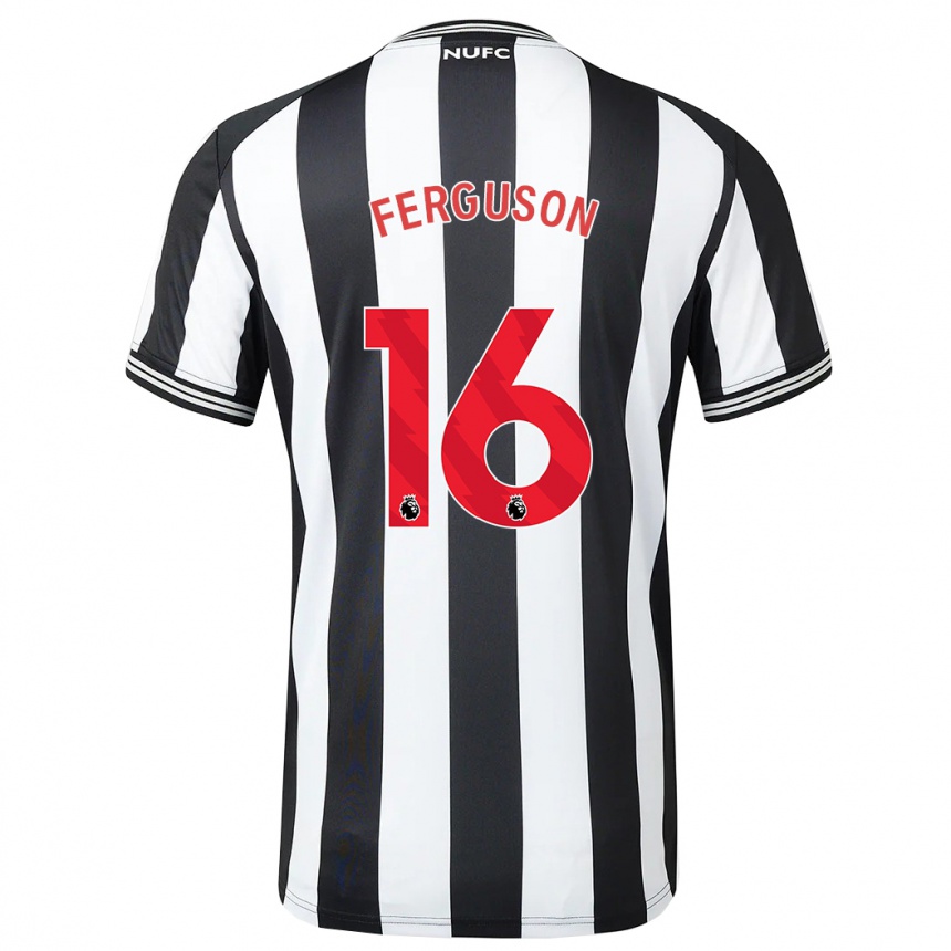 メンズフットボールレベッカ・ファーガソン#16黒、白ホームシャツ2023/24ジャージーユニフォーム