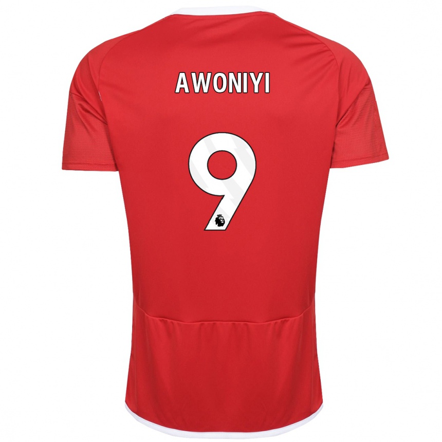 メンズフットボールタイウォ・アウォニイ#9赤ホームシャツ2023/24ジャージーユニフォーム