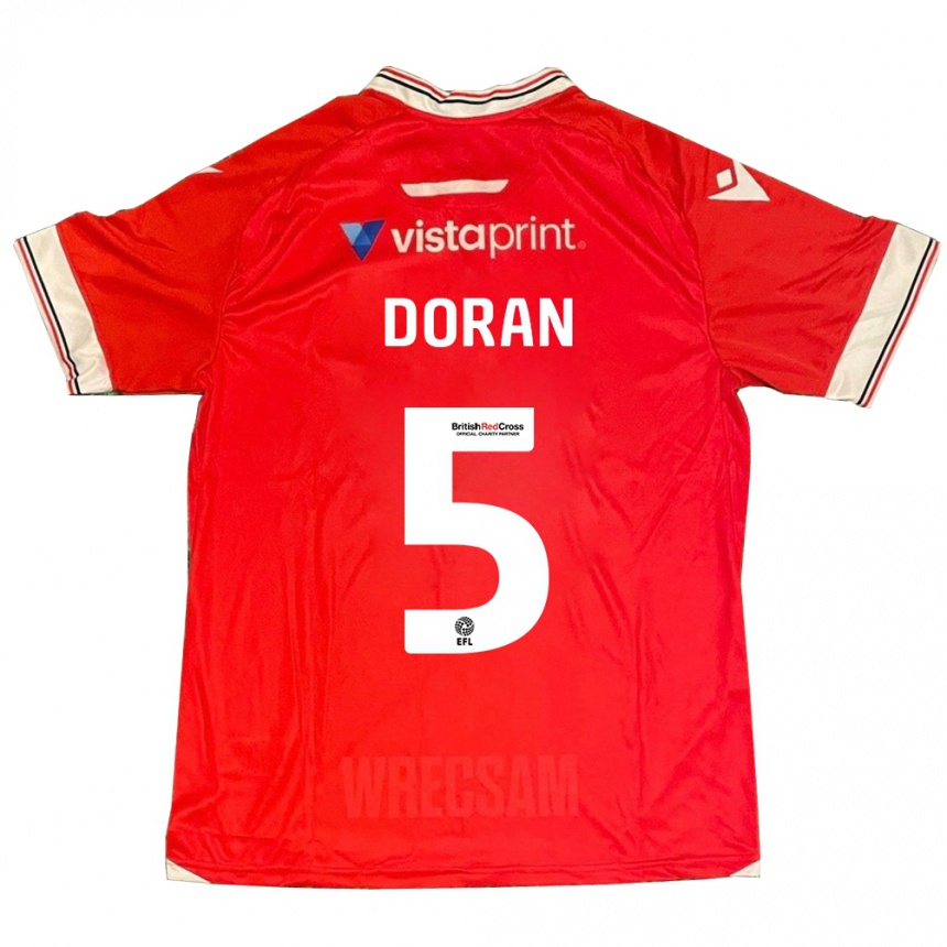 メンズフットボールルイシャ・ドーラン#5赤ホームシャツ2023/24ジャージーユニフォーム
