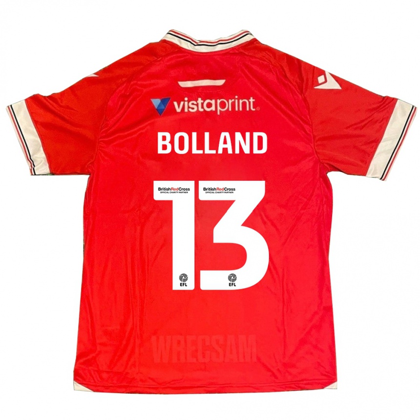 メンズフットボールシャーロット・ボーランド#13赤ホームシャツ2023/24ジャージーユニフォーム