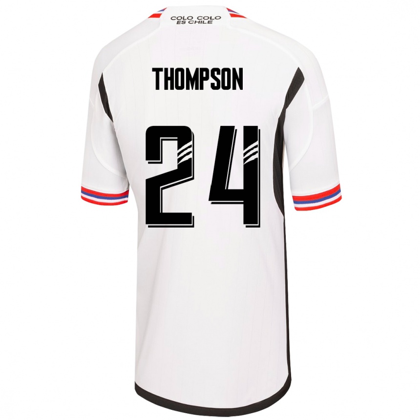 メンズフットボールジョーディ・トンプソン#24白ホームシャツ2023/24ジャージーユニフォーム