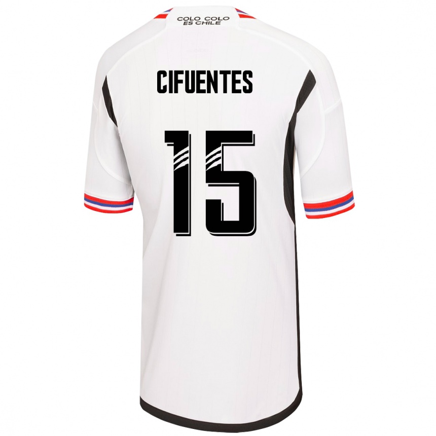 メンズフットボールアナイス・シフエンテス#15白ホームシャツ2023/24ジャージーユニフォーム