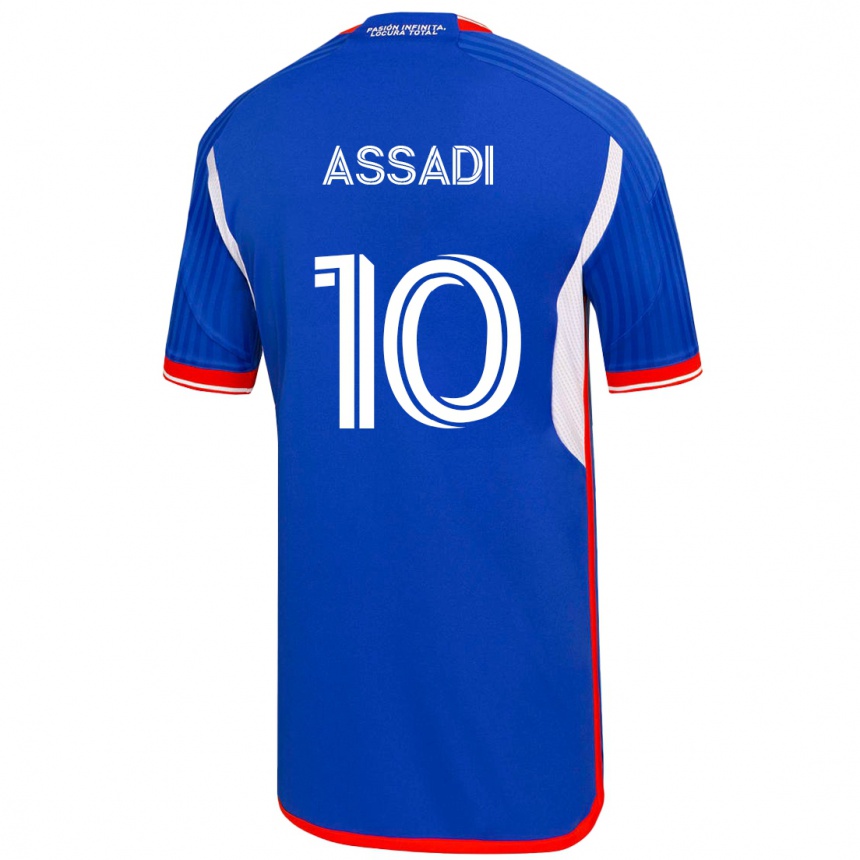 メンズフットボールルーカス・アサディ#10青ホームシャツ2023/24ジャージーユニフォーム