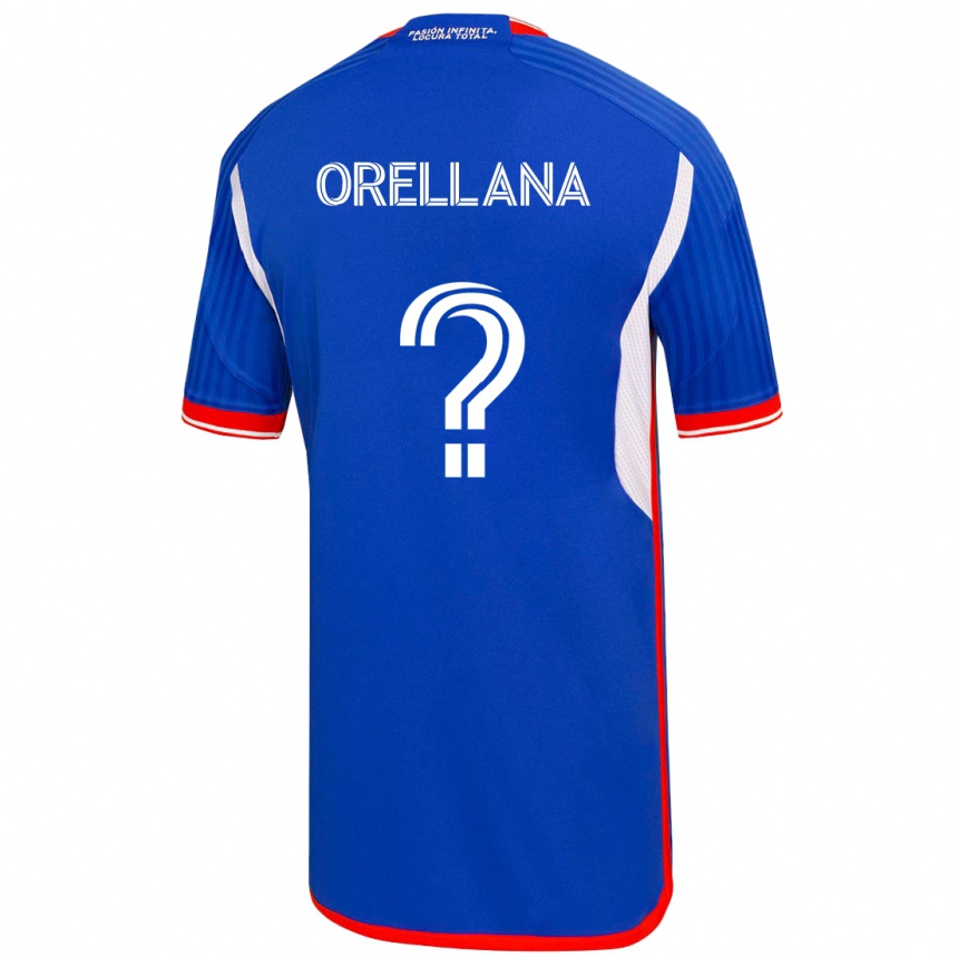 メンズフットボールバスティアン・オレリャーナ・カルバハル#0青ホームシャツ2023/24ジャージーユニフォーム