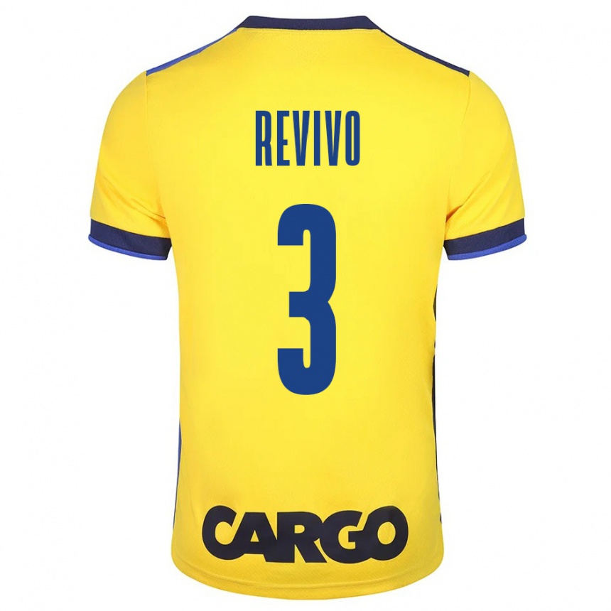 メンズフットボールロイ・レヴィヴォ#3イエローホームシャツ2023/24ジャージーユニフォーム