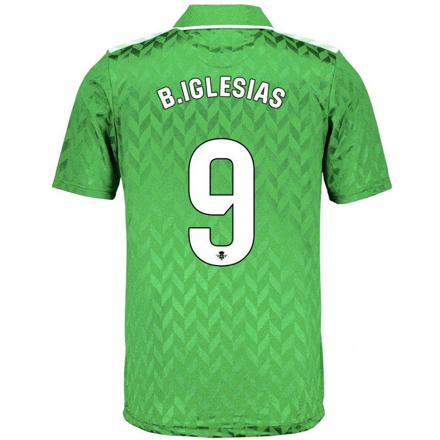 メンズフットボールボルハ・イグレシアス#9緑アウェイシャツ2023/24ジャージーユニフォーム