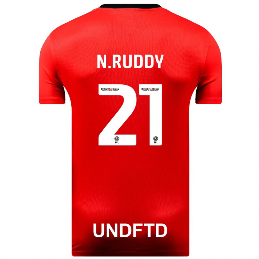 メンズフットボールジョン・ラディ#21赤アウェイシャツ2023/24ジャージーユニフォーム