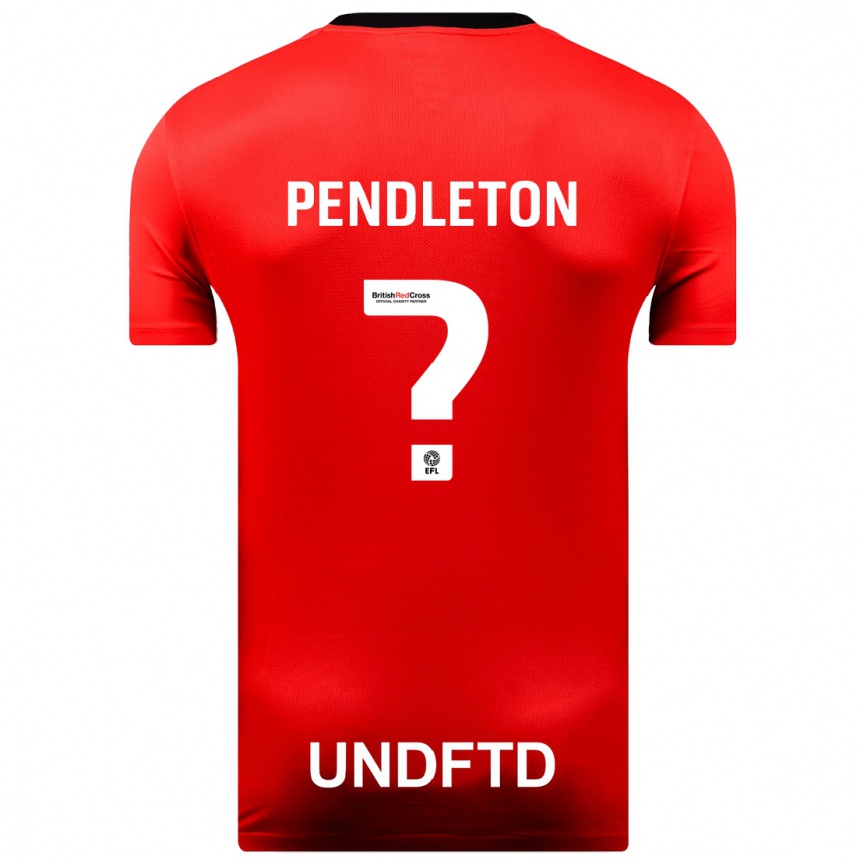 メンズフットボールバイロン・ペンドルトン#0赤アウェイシャツ2023/24ジャージーユニフォーム