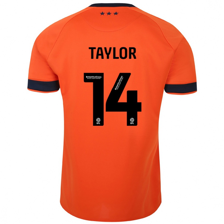 メンズフットボールジャック・テイラー #14オレンジアウェイシャツ2023/24ジャージーユニフォーム