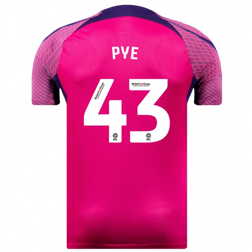 メンズフットボールコナー・パイ#43紫アウェイシャツ2023/24ジャージーユニフォーム