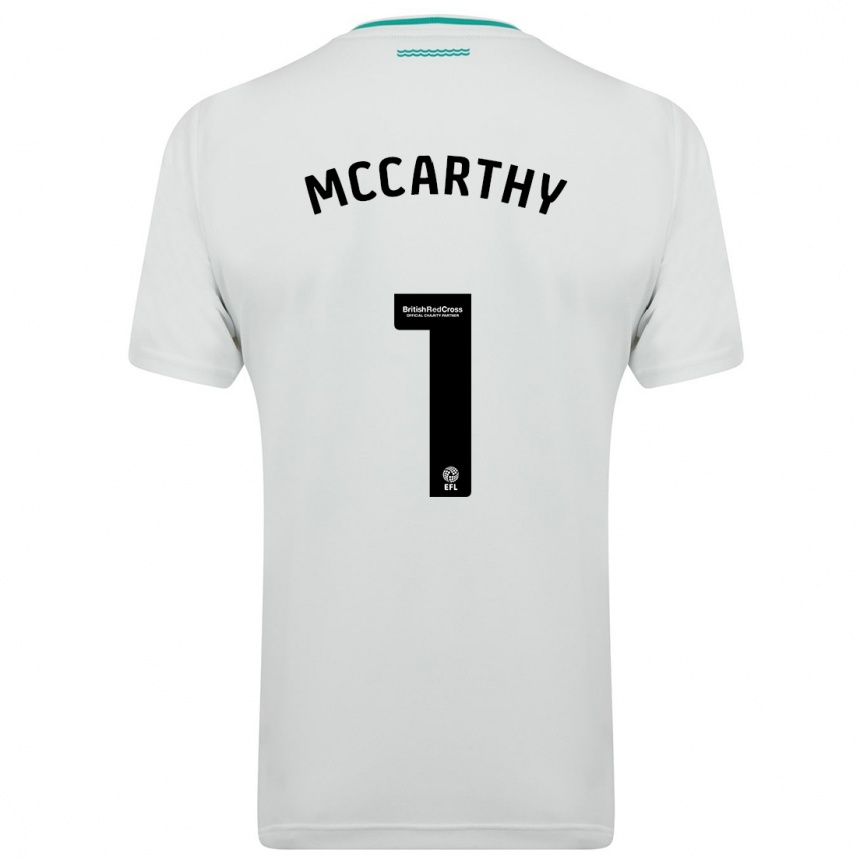 メンズフットボールアレックス・マッカーシー#1白アウェイシャツ2023/24ジャージーユニフォーム