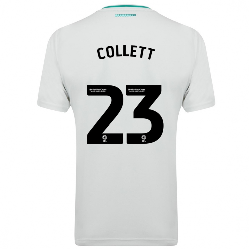 メンズフットボールミーガン・コレット#23白アウェイシャツ2023/24ジャージーユニフォーム