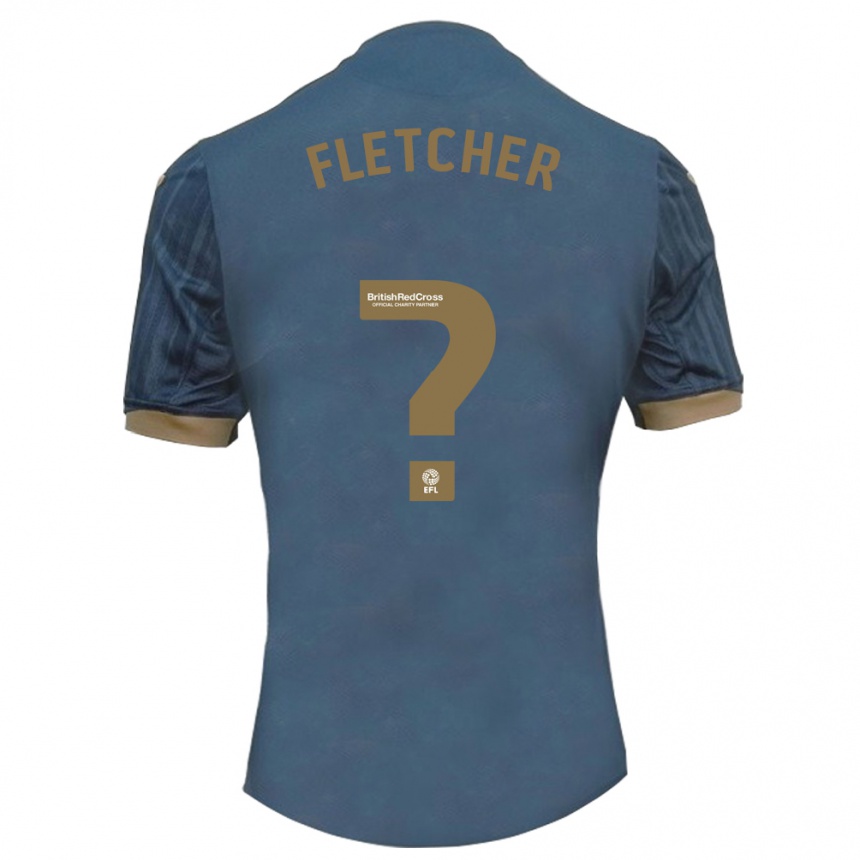 メンズフットボールクリスチャン・フレッチャー#0ダークティールアウェイシャツ2023/24ジャージーユニフォーム