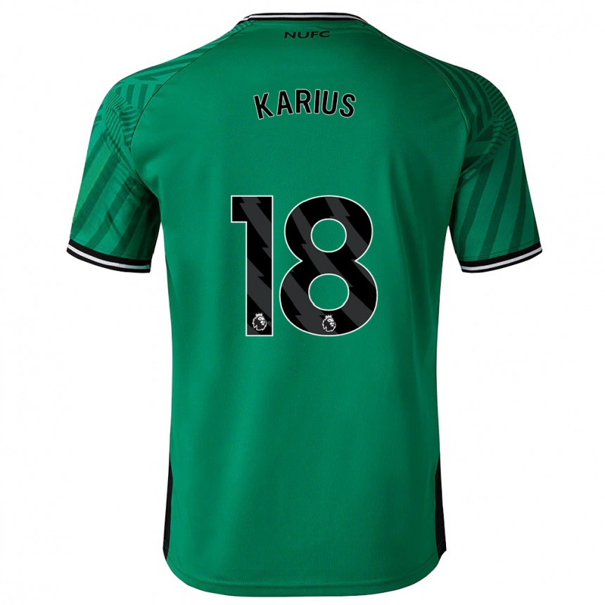 メンズフットボールロリス・カリウス#18緑アウェイシャツ2023/24ジャージーユニフォーム