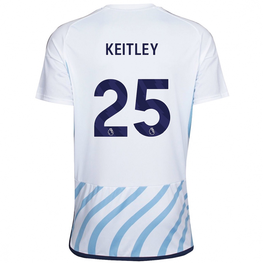 メンズフットボールアリス・ケイトリー#25白青アウェイシャツ2023/24ジャージーユニフォーム