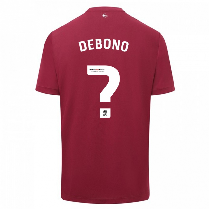 メンズフットボールアリヤス・デボノ#0赤アウェイシャツ2023/24ジャージーユニフォーム