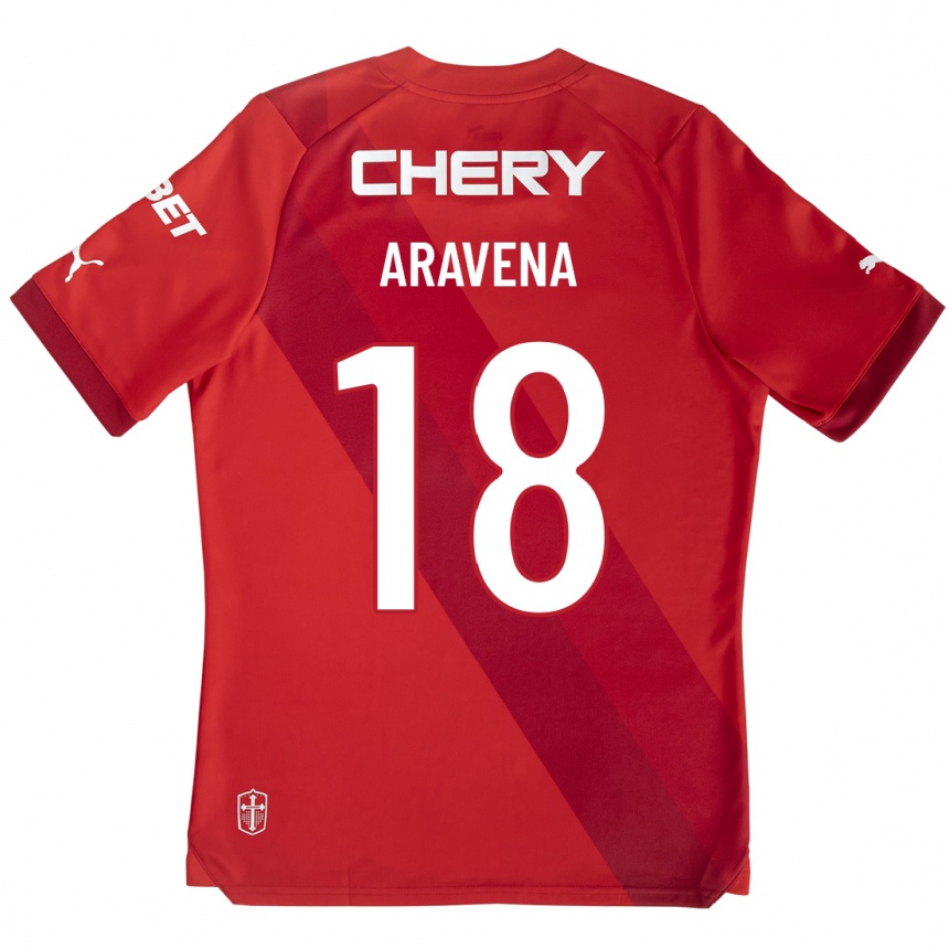 メンズフットボールアレクサンデル・アラベナ#18赤アウェイシャツ2023/24ジャージーユニフォーム