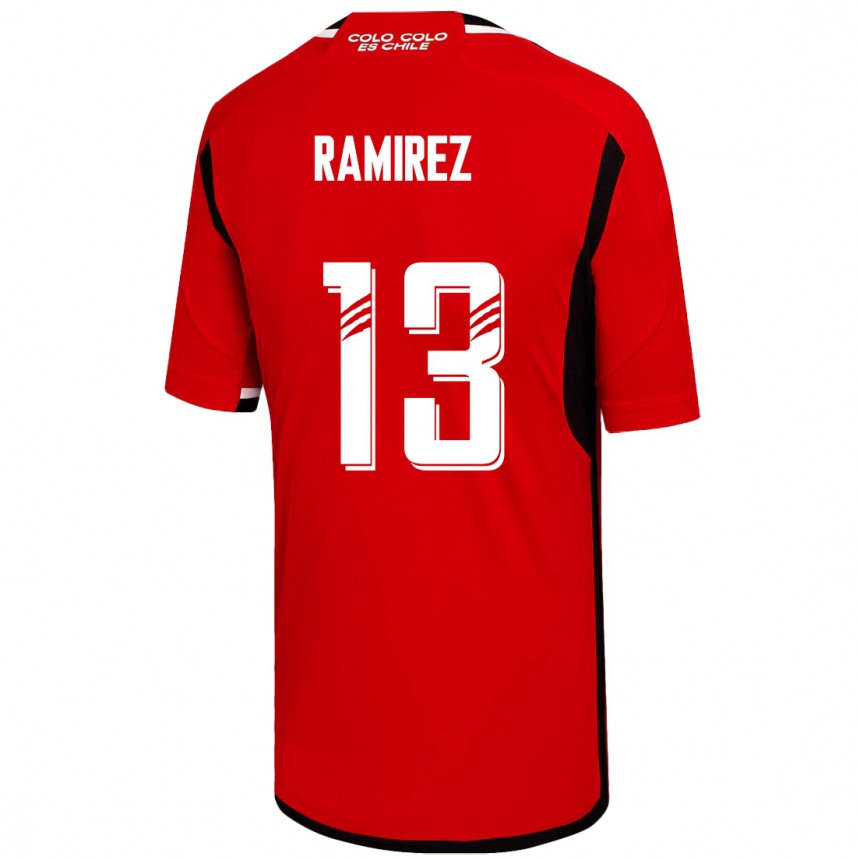 メンズフットボールフェルナンダ・ラミレス#13赤アウェイシャツ2023/24ジャージーユニフォーム