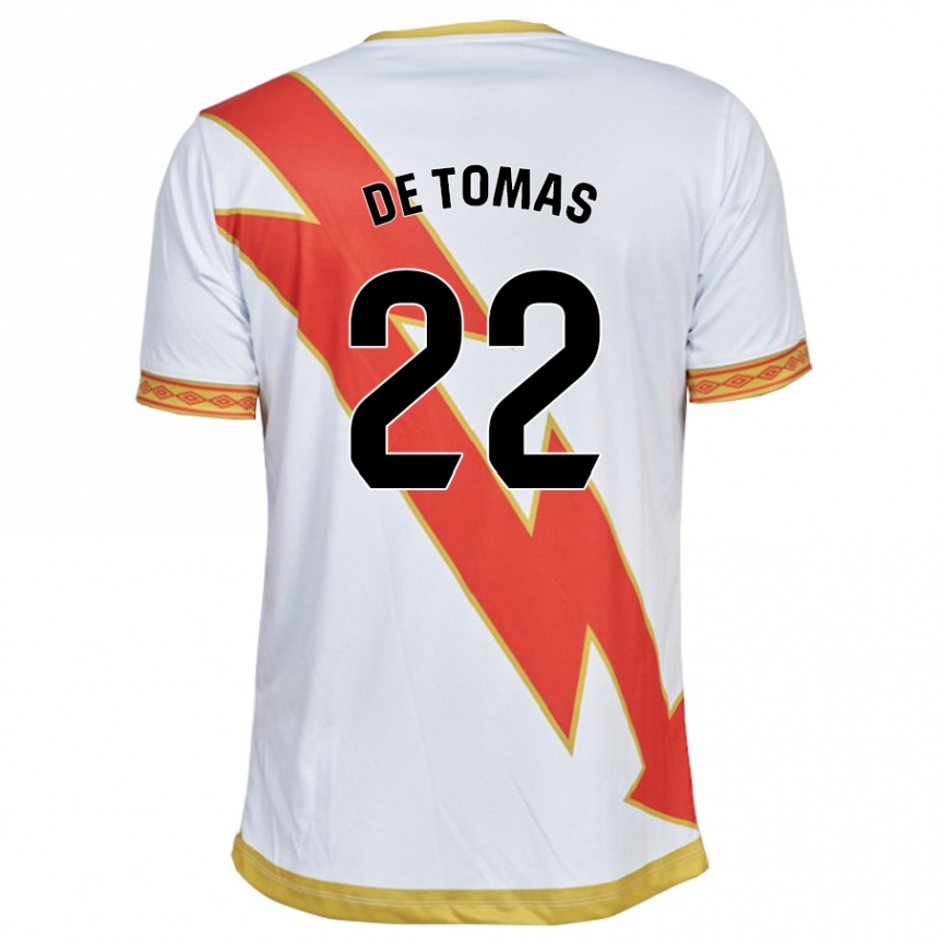 レディースフットボールラウール・デ・トマス#22白ホームシャツ2023/24ジャージーユニフォーム
