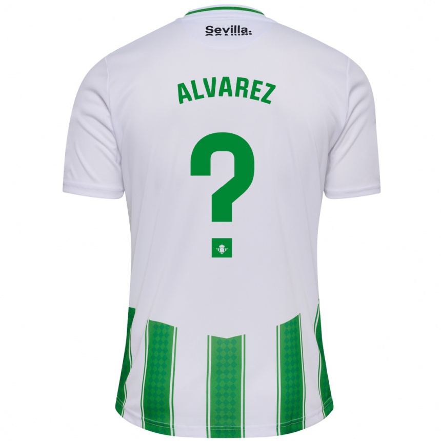 レディースフットボールマルコ・アルバレス#0白ホームシャツ2023/24ジャージーユニフォーム