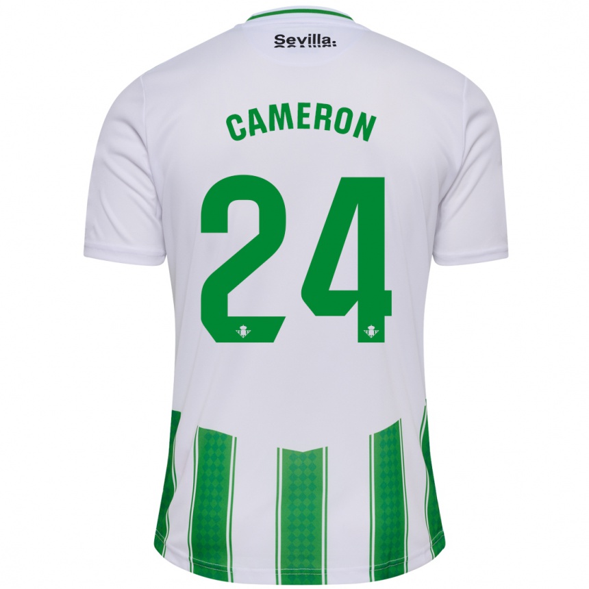 レディースフットボールティファニー・キャメロン#24白ホームシャツ2023/24ジャージーユニフォーム