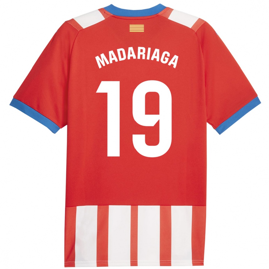レディースフットボールジェネシス・マダリアガ#19赤白ホームシャツ2023/24ジャージーユニフォーム