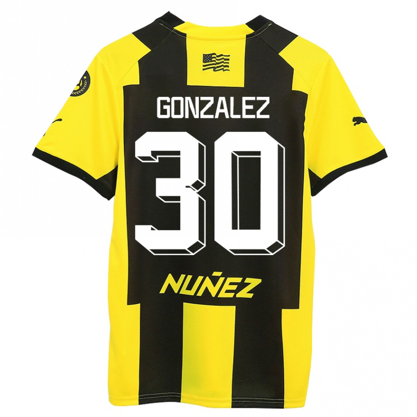 レディースフットボールエンジェル・ゴンザレス#30黄 黒ホームシャツ2023/24ジャージーユニフォーム