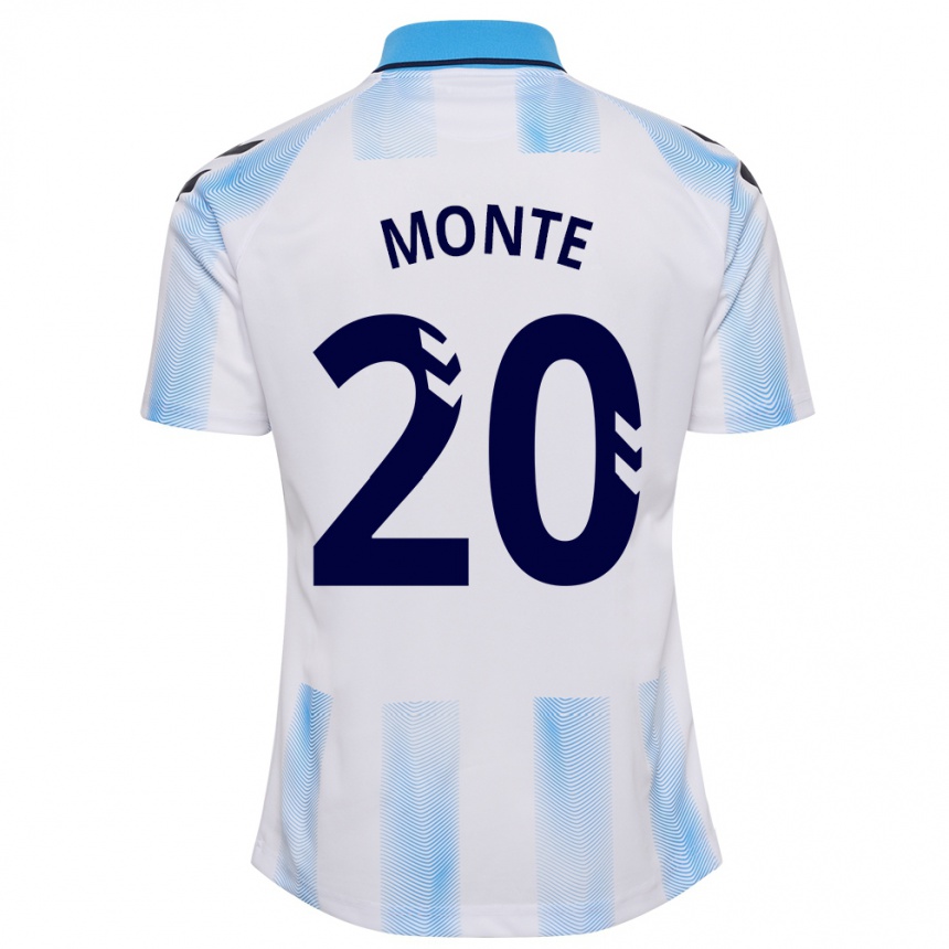 レディースフットボールネルソン・モンティ#20白青ホームシャツ2023/24ジャージーユニフォーム