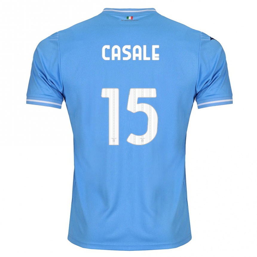 レディースフットボールニコロ・カザーレ#15青ホームシャツ2023/24ジャージーユニフォーム