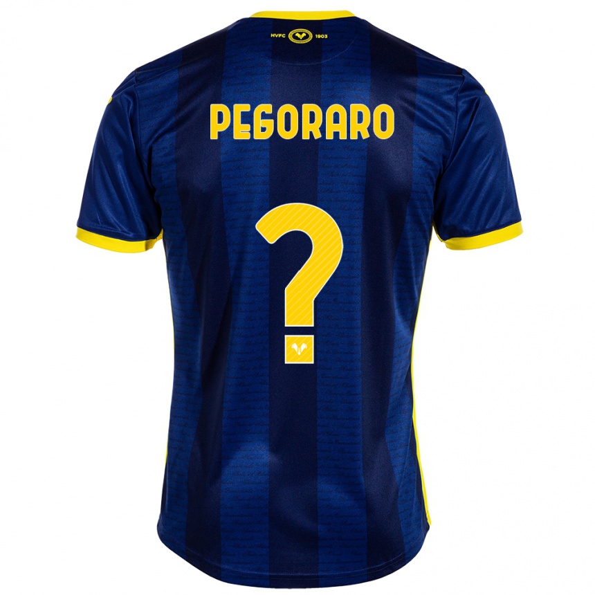レディースフットボールレオナルド・ペゴラーロ#0ネイビーホームシャツ2023/24ジャージーユニフォーム
