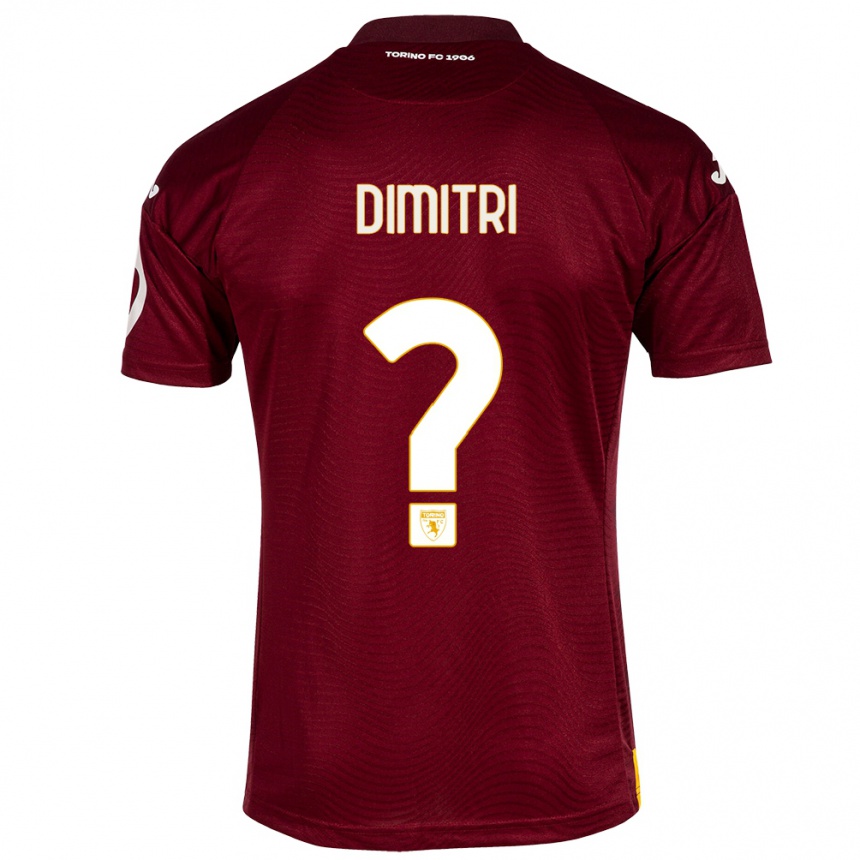レディースフットボールマテオ・ディミトリ#0暗赤色ホームシャツ2023/24ジャージーユニフォーム