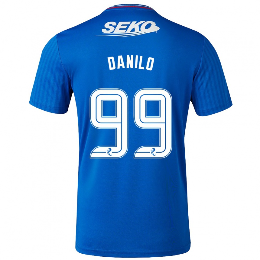 レディースフットボールダニーロ・ルイス・ダ・シウバ#99青ホームシャツ2023/24ジャージーユニフォーム