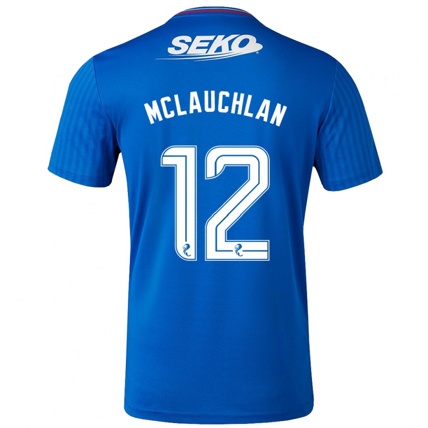レディースフットボールレイチェル・マクロークラン#12青ホームシャツ2023/24ジャージーユニフォーム