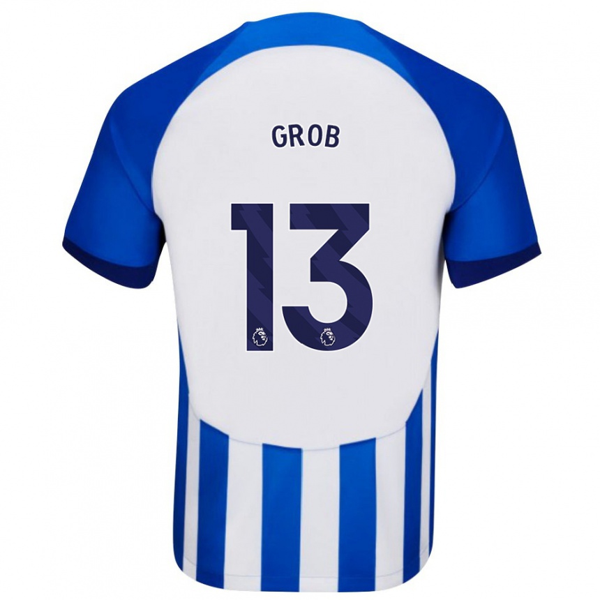 レディースフットボールパスカル・グロス#13青ホームシャツ2023/24ジャージーユニフォーム