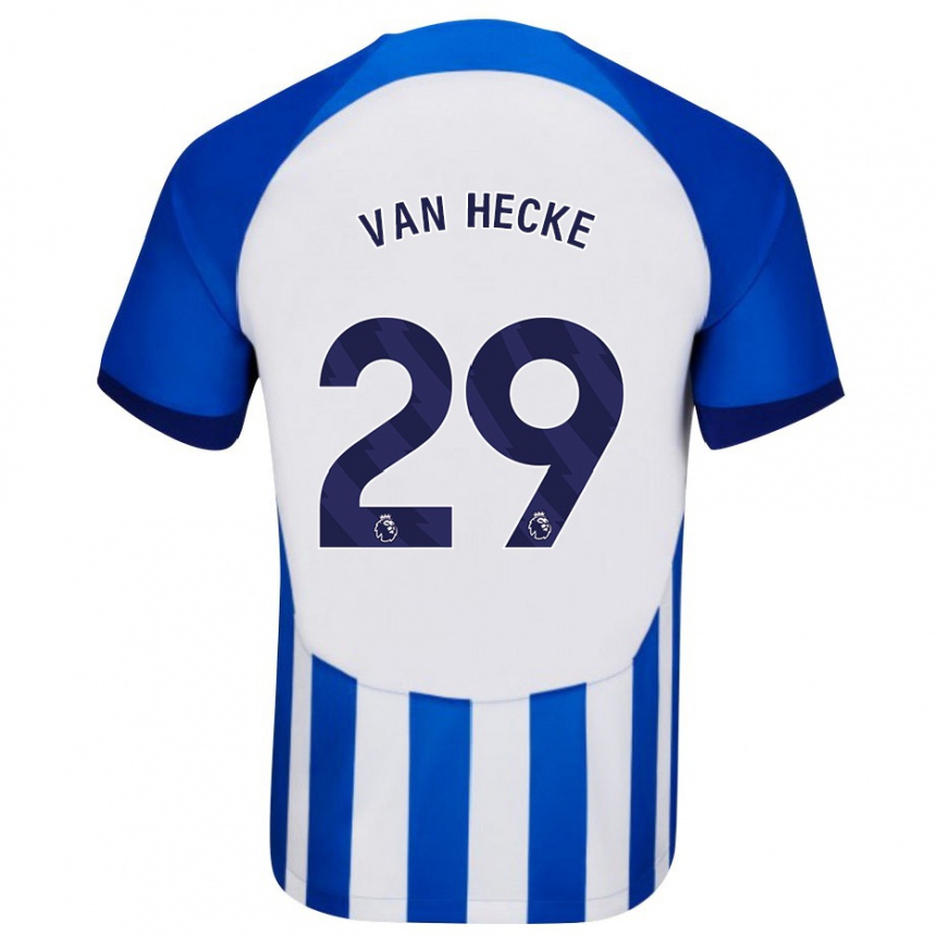 レディースフットボールヤン・ポール・ファン・ヘッケ#29青ホームシャツ2023/24ジャージーユニフォーム