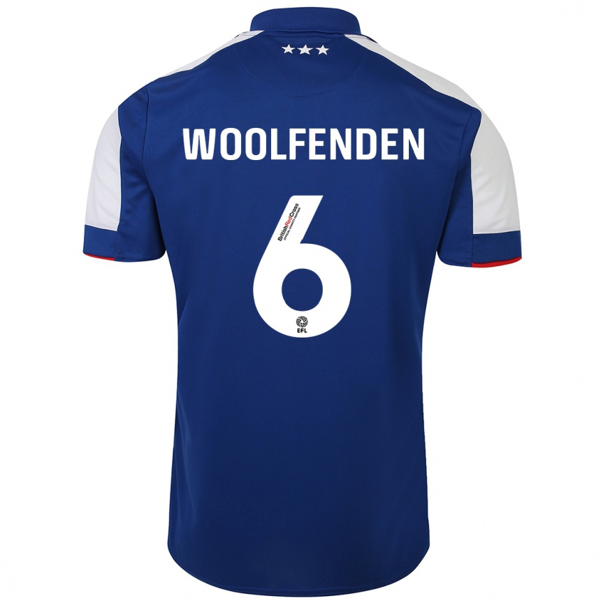 レディースフットボールルーク・ウールフェンデン#6青ホームシャツ2023/24ジャージーユニフォーム