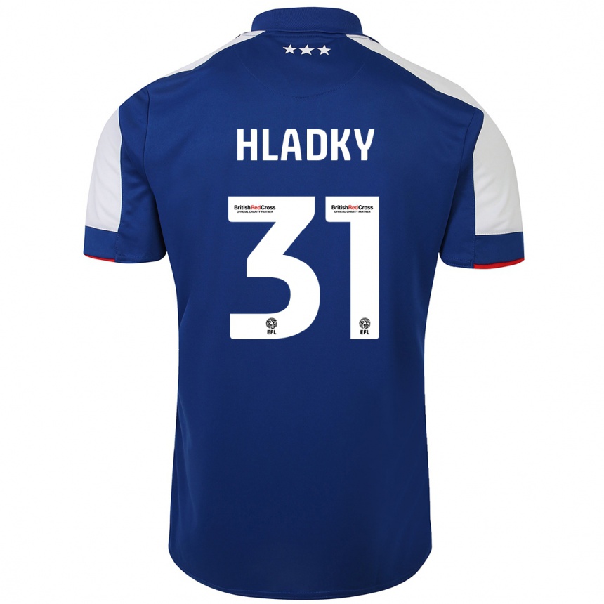 レディースフットボールヴァーツラフ・フラドキイ#31青ホームシャツ2023/24ジャージーユニフォーム