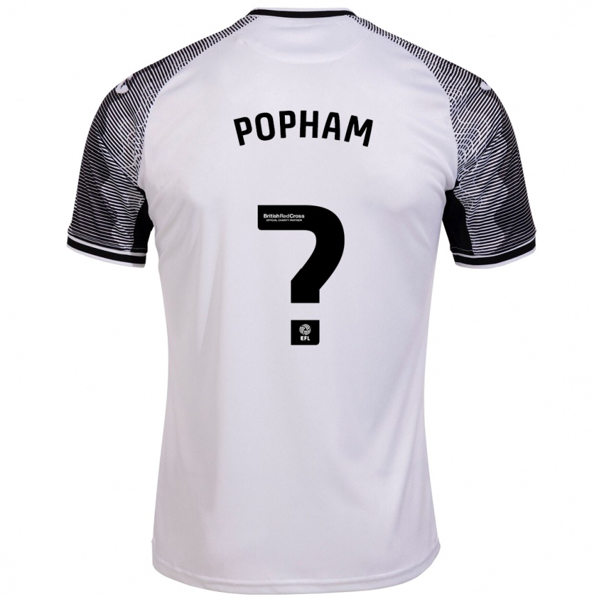 レディースフットボールブローガン・ポパム#0白ホームシャツ2023/24ジャージーユニフォーム