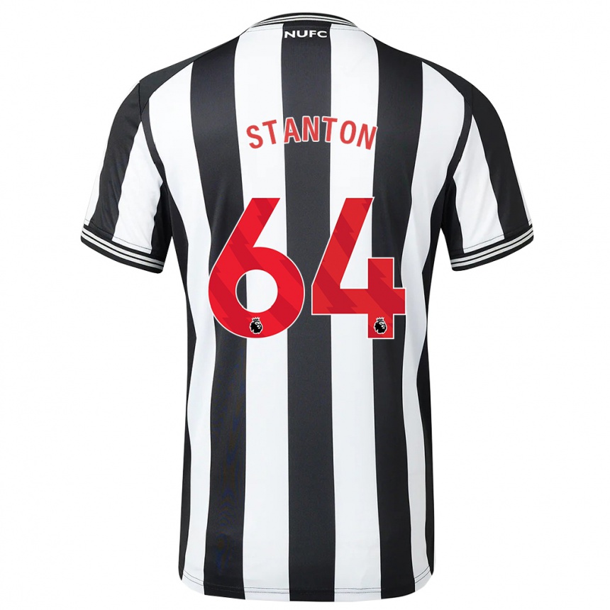 レディースフットボールエリス・クリストファー・スタントン#64黒、白ホームシャツ2023/24ジャージーユニフォーム