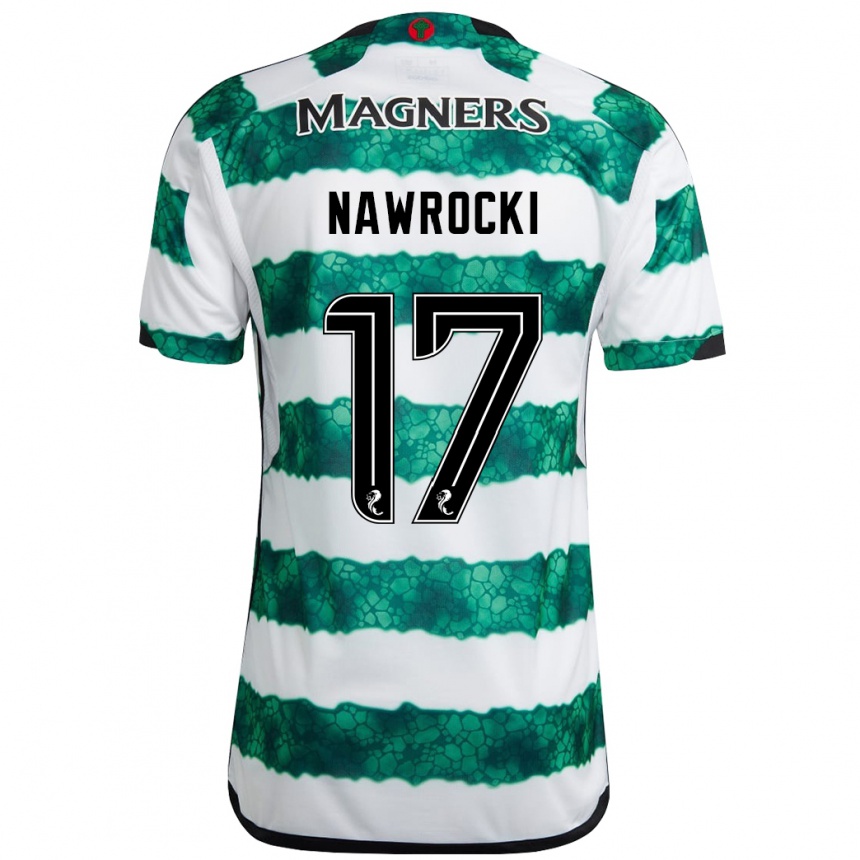 レディースフットボールマイク・ナヴロツキ#17緑ホームシャツ2023/24ジャージーユニフォーム