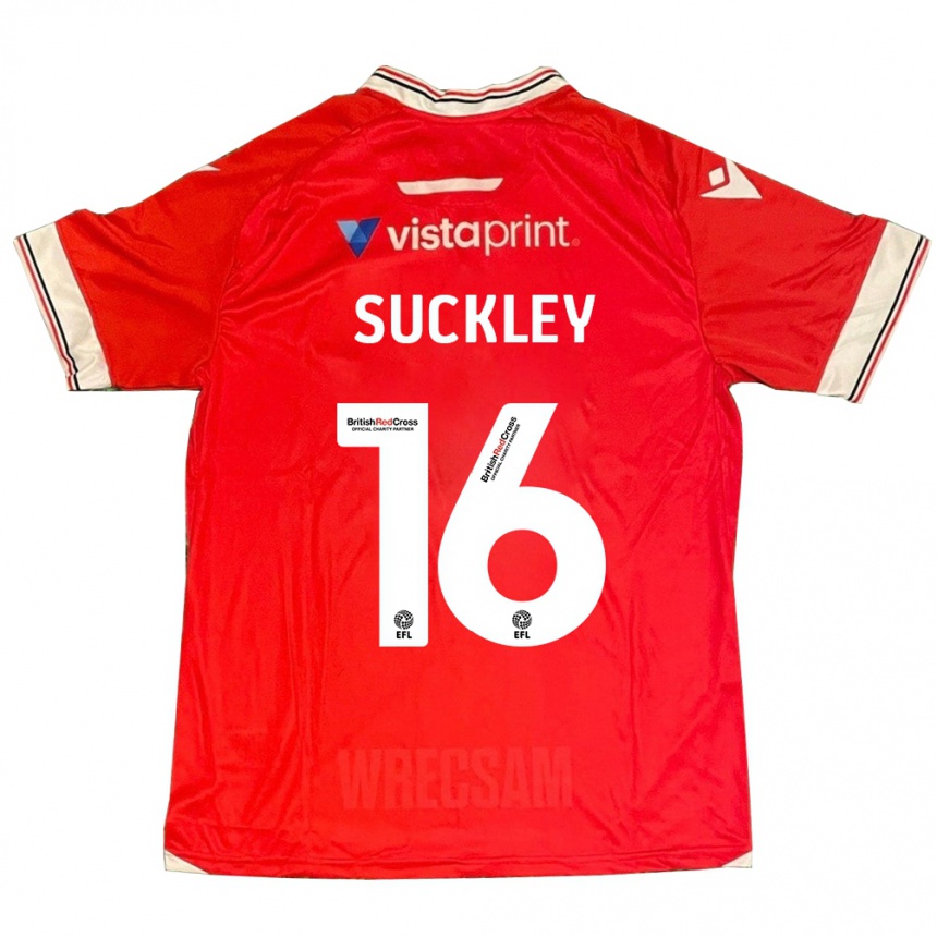 レディースフットボールエヴァ・サックリー#16赤ホームシャツ2023/24ジャージーユニフォーム