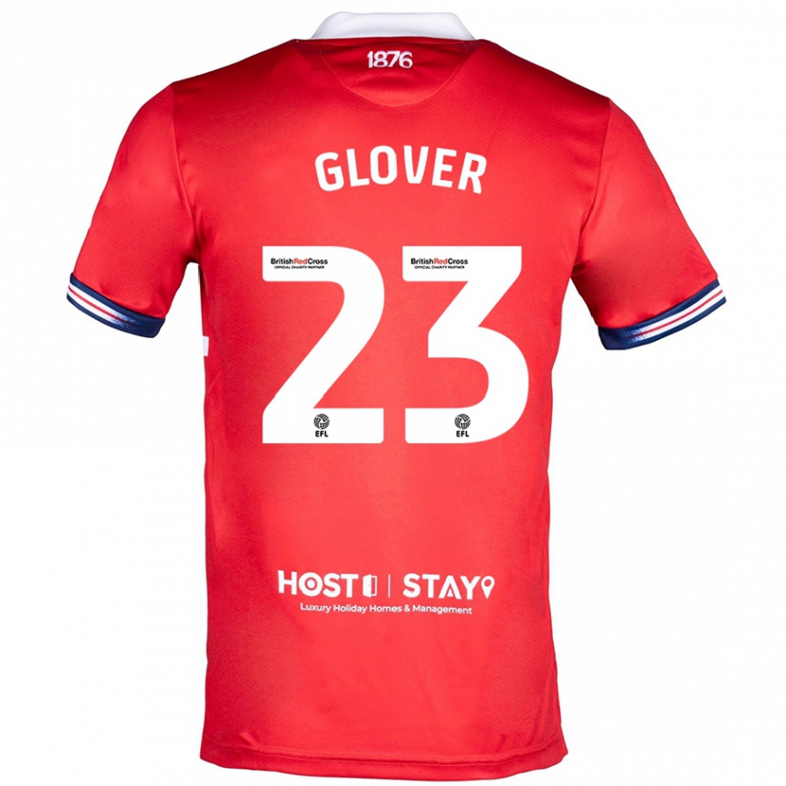 レディースフットボールトム・グローバー#23赤ホームシャツ2023/24ジャージーユニフォーム