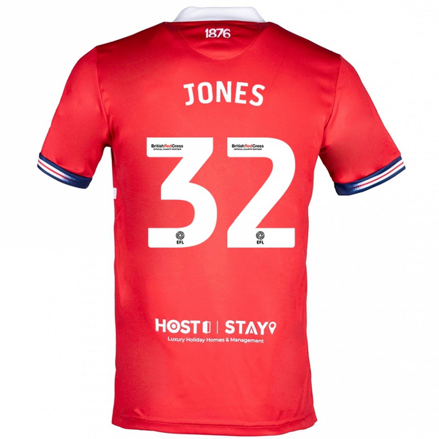 レディースフットボールジェイミー・ジョーンズ#32赤ホームシャツ2023/24ジャージーユニフォーム