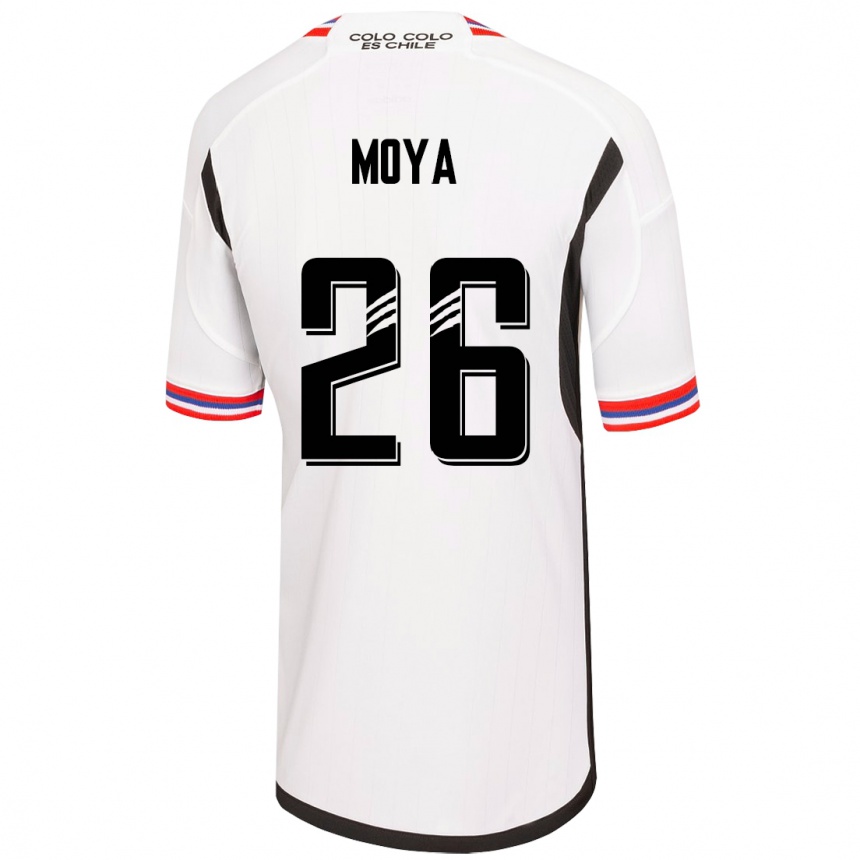 レディースフットボールマティアス・モヤ#26白ホームシャツ2023/24ジャージーユニフォーム