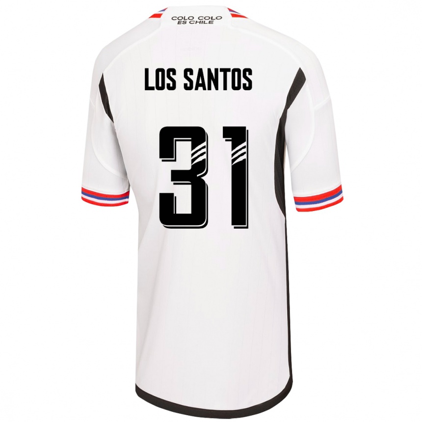レディースフットボールマティアス・デ・ロス・サントス#31白ホームシャツ2023/24ジャージーユニフォーム